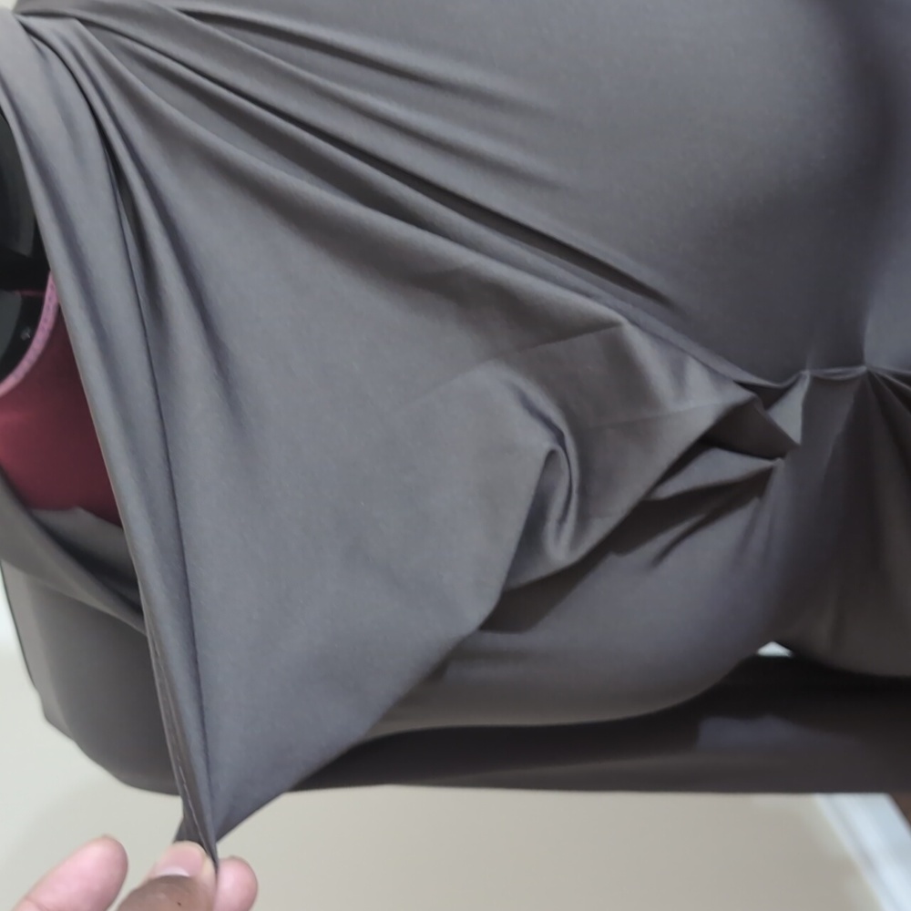 Sandra Angelozzi| Grey Cowl Neck Long Sleeve Stretch Blouse - Picture 5 of 14
